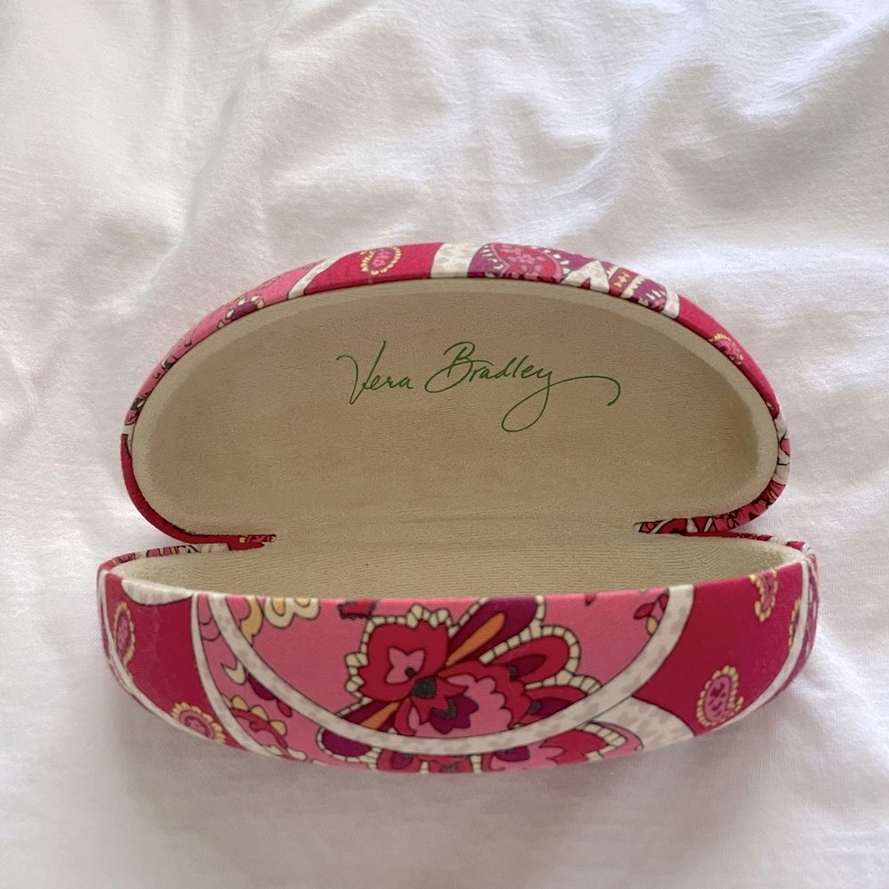 Vera Bradley Red & Purple Paisley Sunglasses Case
